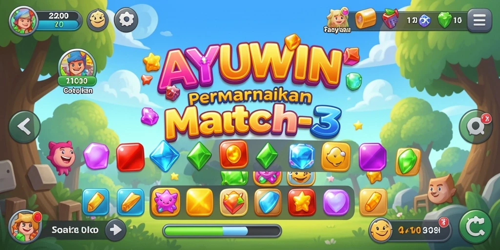 Gameplay seru AYUWIN dengan grafis yang menawan dan efek suara menarik.
