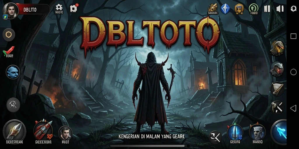 Tangkapan layar gameplay <strong>DBLTOTO</strong> menampilkan suasana horor yang mencekam.