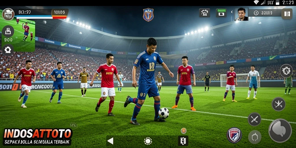 Tampilan gameplay menarik dari INDOSATTOTO yang menghadirkan pengalaman sepak bola nyata.