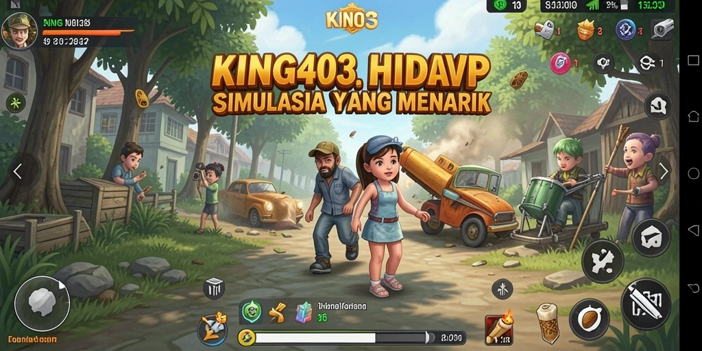 Gameplay KING403 yang menampilkan simulasi kehidupan nyata yang seru.