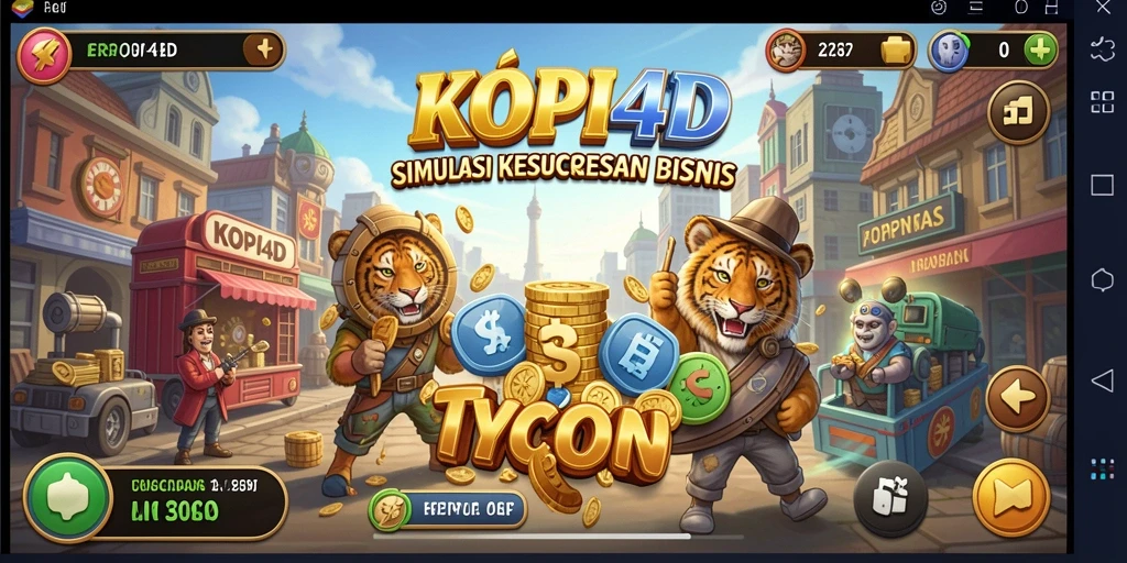 Tampilan gameplay KOPI4D dengan interaksi dan pengelolaan bisnis yang menarik.