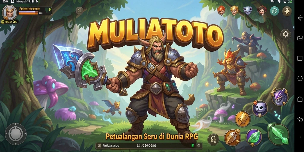 Screenshot gameplay MULIATOTO menampilkan aksi seru dan karakter yang beragam.
