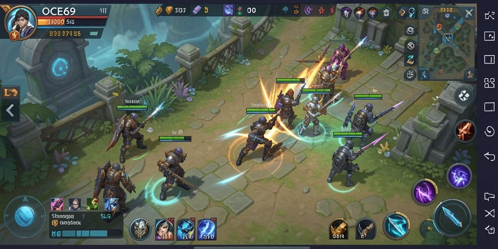 Tampilan gameplay OCE69 yang dinamis dan strategis.