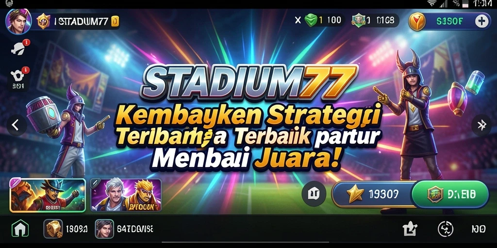 Tampilan gameplay mendebarkan STADIUM77 saat pertempuran strategi berlangsung.