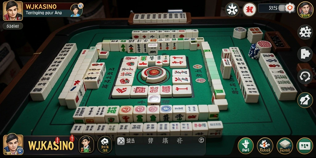 Tampilan gameplay Mahjong yang menarik dan mendebarkan di WJKASINO.